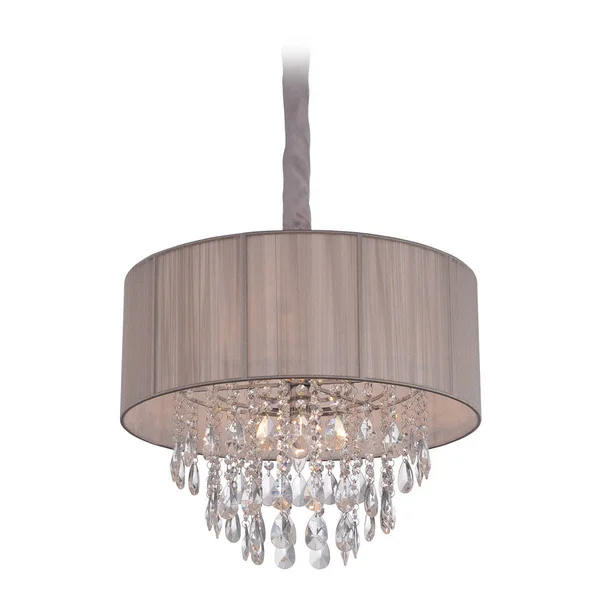 Chandeliers 6 Light Fixtures with Taupe Silk String Finish E12 Bulb Type 19x22 240 Watts