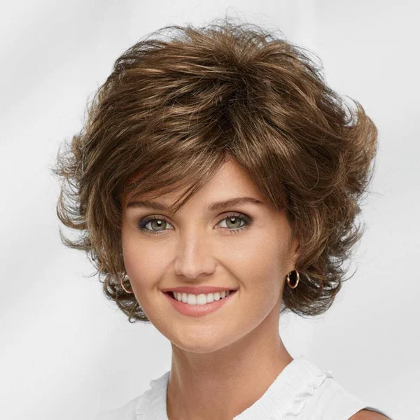 Color Me Exquisite Wig by Paula Young in Brunette - Short Straight Wavy Wig