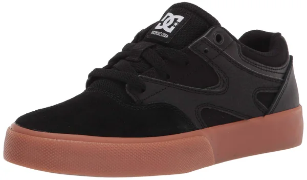 DC Shoes Kalis Vulc - Boy's Kids in Black/Gum Size 1