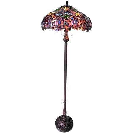 Radiance Goods Tiffany-style 3 Light Wisteria Floor Lamp 20 inch Shade
