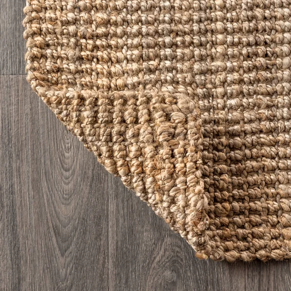 Jonathan Y Pata Hand Woven Chunky Jute 8& x 10& Area Rug in Light Ivory