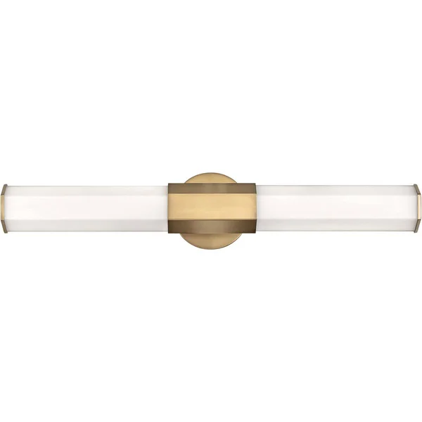 Bathroom Vanity 1 Light Fixtures with Heritage Brass Finish Steel Material LED Bulb 26x22 32 Watts