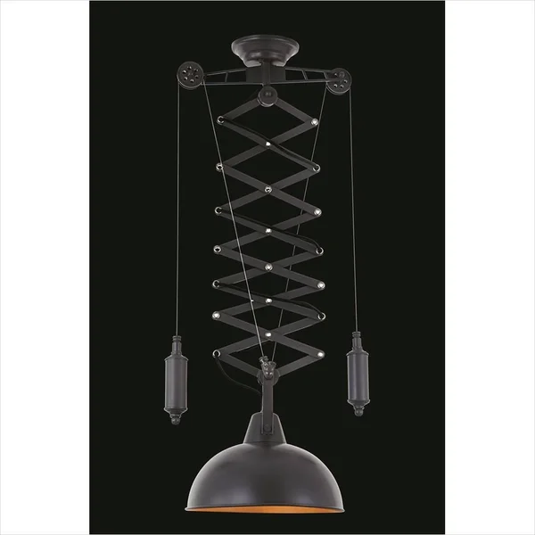 Elegant Lighting PD1238 Industrial Pendant Lamp - Black