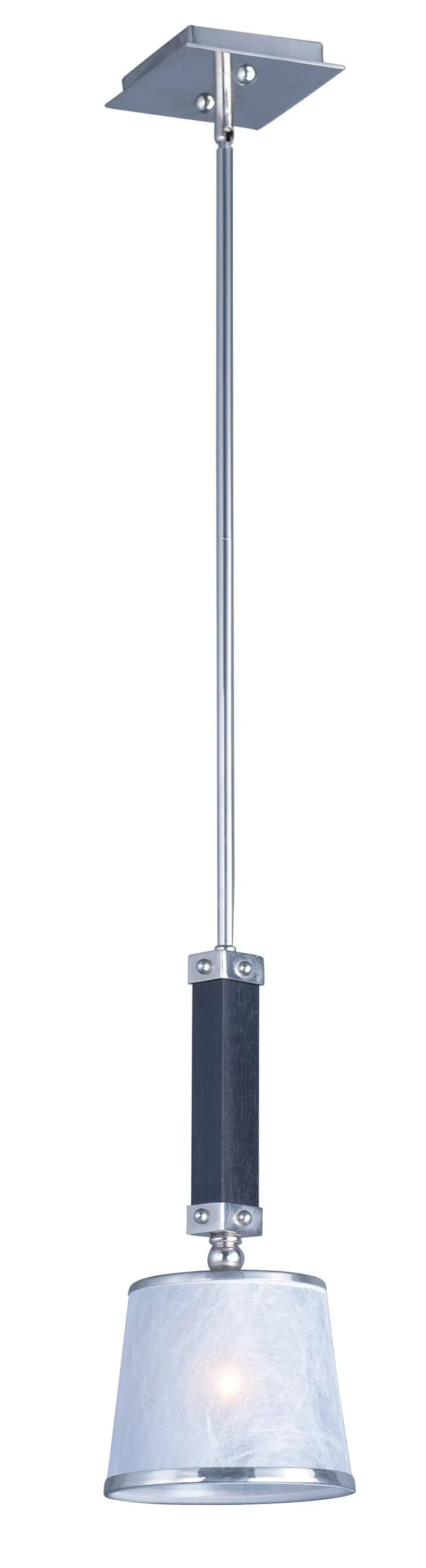 Maxim Lighting 20529WFWEPN Maritime Mini Pendant Light - Wenge, Polished Nickel