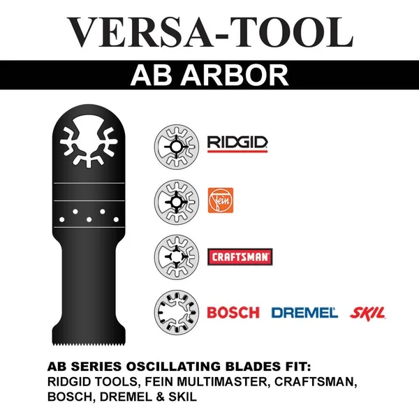 Versa Tool AB50G 10mm Stainless Steel Multi-Tool Saw Blades 50/pk Fits Fein Multimaster, Dremel, Bosch, Craftsman, Ridgid Oscill