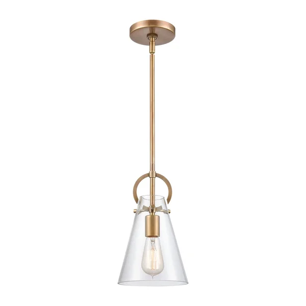 Elk Lighting 89305/1 Gabby - 1 Light Mini Pendant Natural Brass