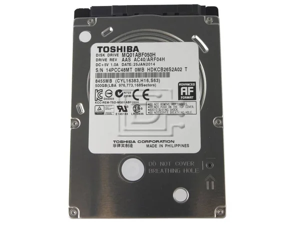 Toshiba 500 GB Internal Hybrid Drive - 2.5x22 - MQ01ABF050H - SATA 6Gb/s - 5, 400 rpm