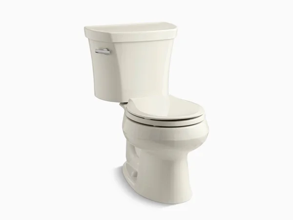 KOHLER K-3947-UT-96 Wellworth Round-Front 1.28 gpf Toilet, 14 In. Rough-In, Insuliner, Tank Locks, Biscuit