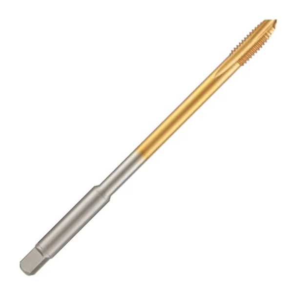 GUHRING 3/8-24 UNF 2B 3 Flute Tin Finish High Speed Steel Spiral Point Tap - Plug Chamfer, Right Hand Thread, 6x22 OAL, 0.381x22
