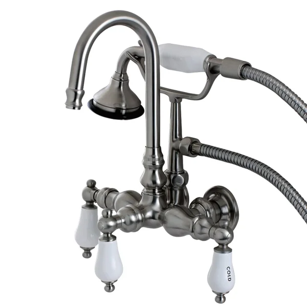 Aqua Vintage Wall Mount Clawfoot Tub Faucet - Polished Chrome QAE10T1