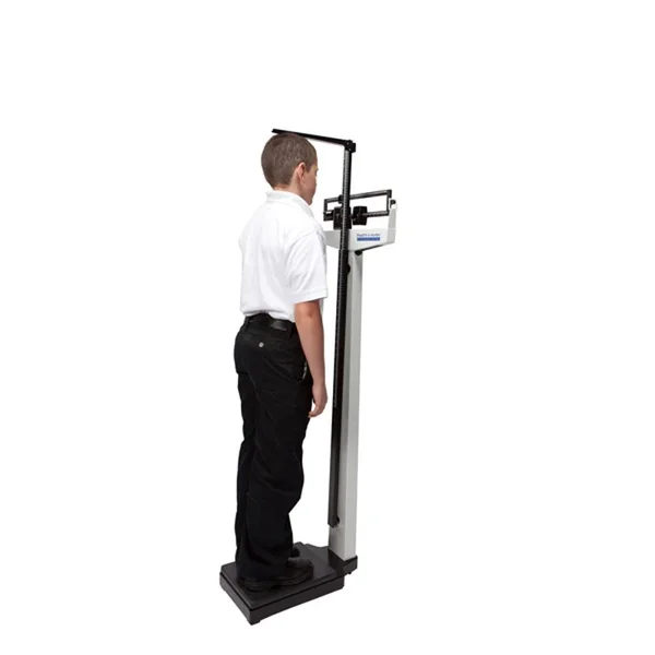 HealthOMeter 402KLWH Physician Beam Scale with Height Rod & Wheels