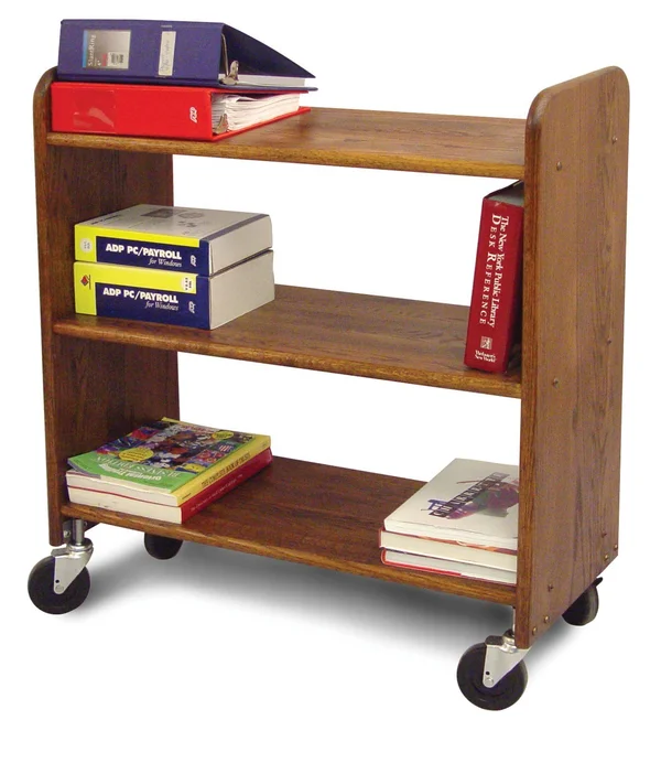 Catskill Craftsmen Library Book Truck in Walnut Stained Birch
