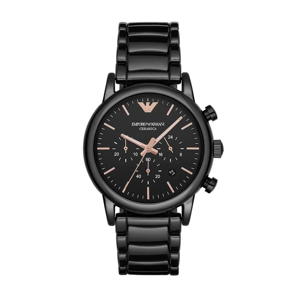 Emporio Armani Men's AR1410 &Ceramica& Chronograph Black Ceramic Watch