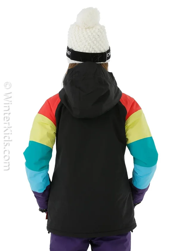 Burton Girls& Hart Jacket - Xs - True Black - Rainbow