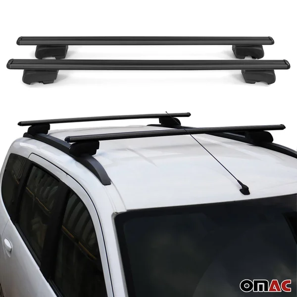 OMAC Automotive Exterior Accessories Roof Rack Crossbars - Aluminum Black Roof Top Cargo Racks, Luggage Ski Kayak Bike Carriers