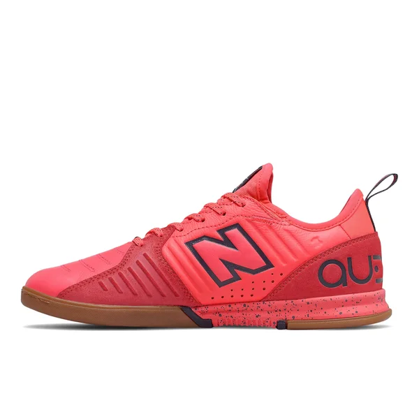 New Balance Men's Audazo V5 Pro Indoor Soccer Shoes - Coral/Black
