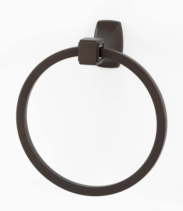 Alno A6540-CHBRZ Cube Chocolate Bronze Towel Ring