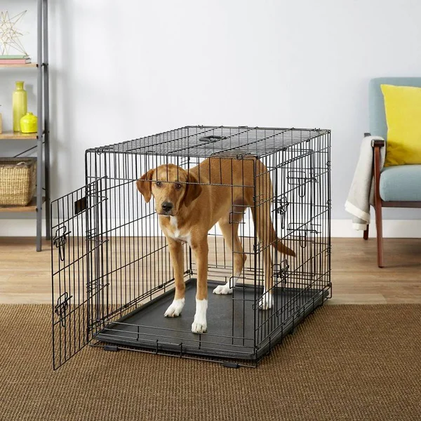 EliteField 3 Door Folding Pet Crate - Black
