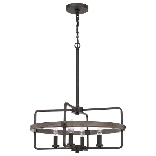 Cal Lighting 60W x 4 Rawlins Metal Chandelier
