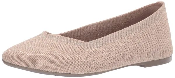 Women's Skechers Cleo Skokie Ballet Flat - Size: 8.5, Natural