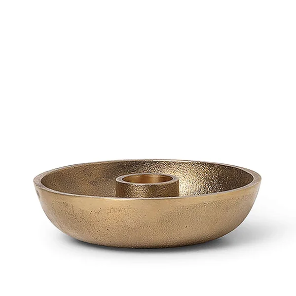 Ferm Living Bowl Candle Holder - Single - Brass