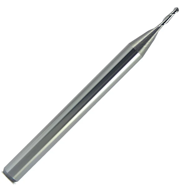 Melin Tool Amg-b Carbide Micro Ball Nose End Mill Uncoated Bright Finish 30 Deg Helix 2 Flutes 1 00 Overall Length 0 0270 Cuttin