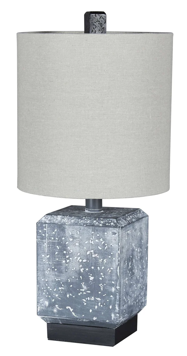 Signature Design Jamila Gray/Black Poly Table Lamp by Ashley