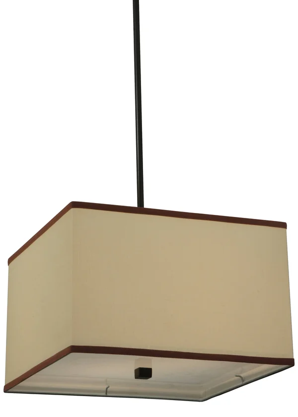 Meyda 16x22Sq Charisma Fabric Pendant - 130284