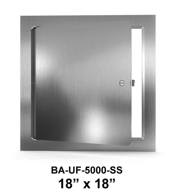 18" x 18" Universal Flush Premium Access Door with Flange - Stainless Steel