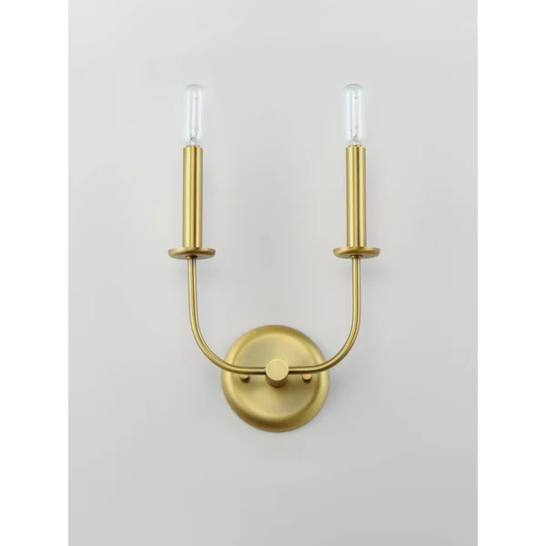 Maxim Lighting-10322SBR-Wesley - 2 Light Wall Sconce Satin Brass
