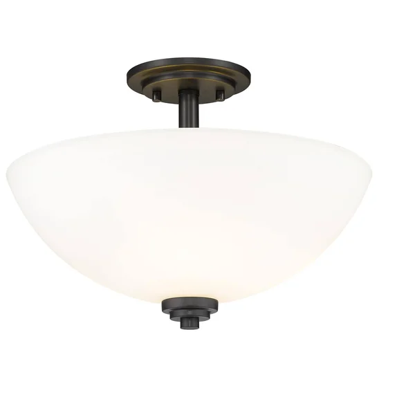 Z-Lite 443SF-MB Matte Black 3 Light Semi Flush Mount