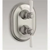 Kohler k-t10593-4p-bn Bancroft Brushed Nickel Thermostatic Valve TRIM, White