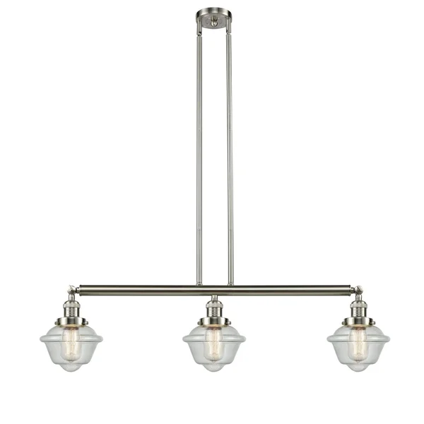 Innovations 213-SN-G534 Brushed Satin Nickel Small Oxford 3 Light Island Light