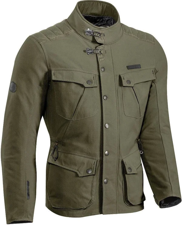 Ixon Exhaust Motorcycle Textile Jacket - green-brown, Size S