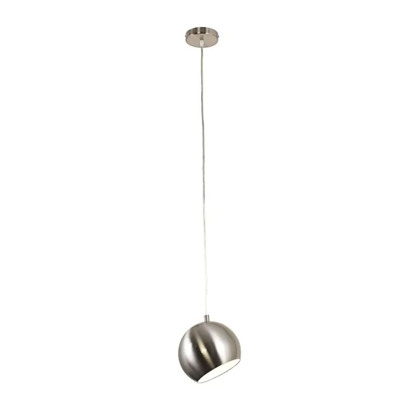 Chloe Lighting Ironclad Contemporary-Style 1 Light Brushed Nickel Ceiling Mini Pendant 8x22 Wide