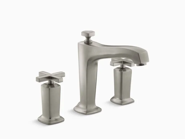 Kohler T16237-3-BN Margaux Deck-Mount High-Flow Bath Faucet Trim with Cross Handles - Valve Not Included