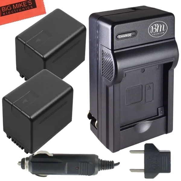 BM Premium 2-Pack of VW-VBT380 Batteries and Battery Charger for Panasonic HCV380, HCV510, HCV520, HCV550, Hc-v710, Hc-v720, Hc