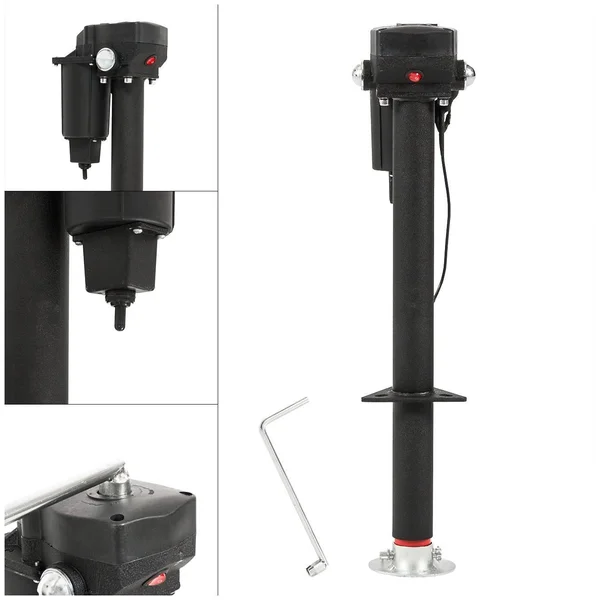 Arksen 12-Volt Electric Power Tongue A-Frame RV Trailer Jack Adjustable Height 3500 lb
