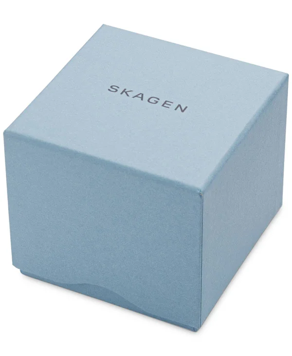 Skagen Hagen SKW7603 Men's 40mm Black Dial Leather Watch