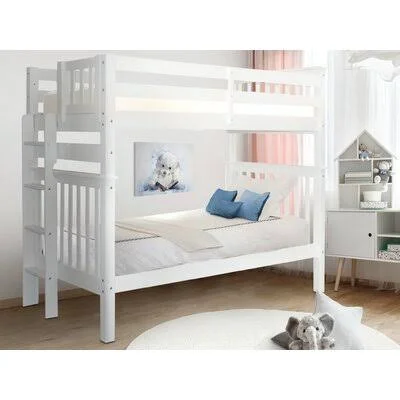 Treva Bunk Bed Size: Twin Over Twin - Bed Frame Color: White
