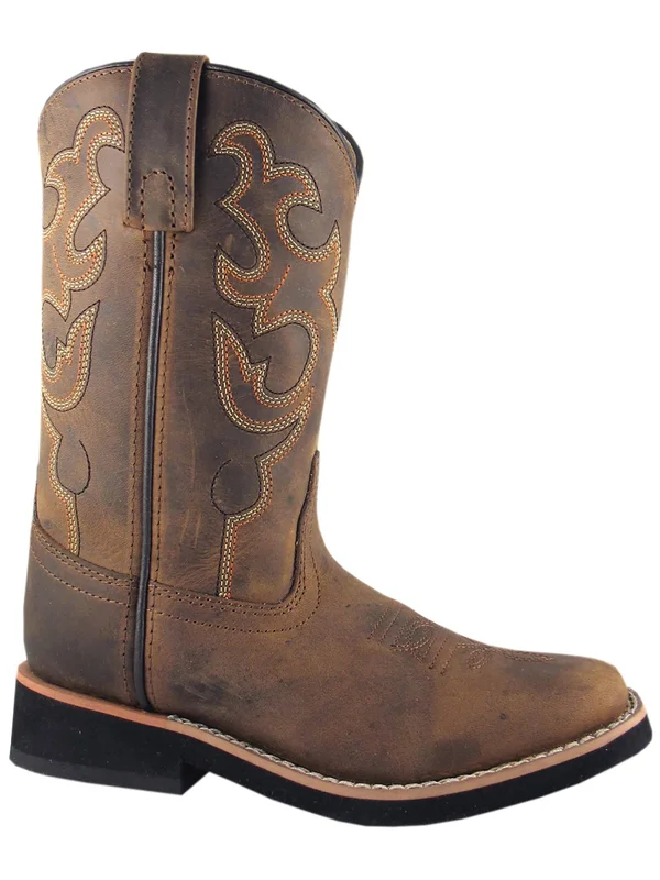 Smoky Mountain Brown Square Toe Wide Square Boots - 12