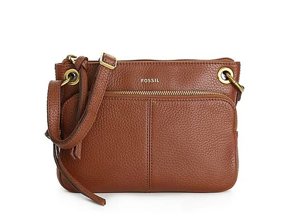 Fossil Karli Leather Crossbody Bag - Women's - Cognac