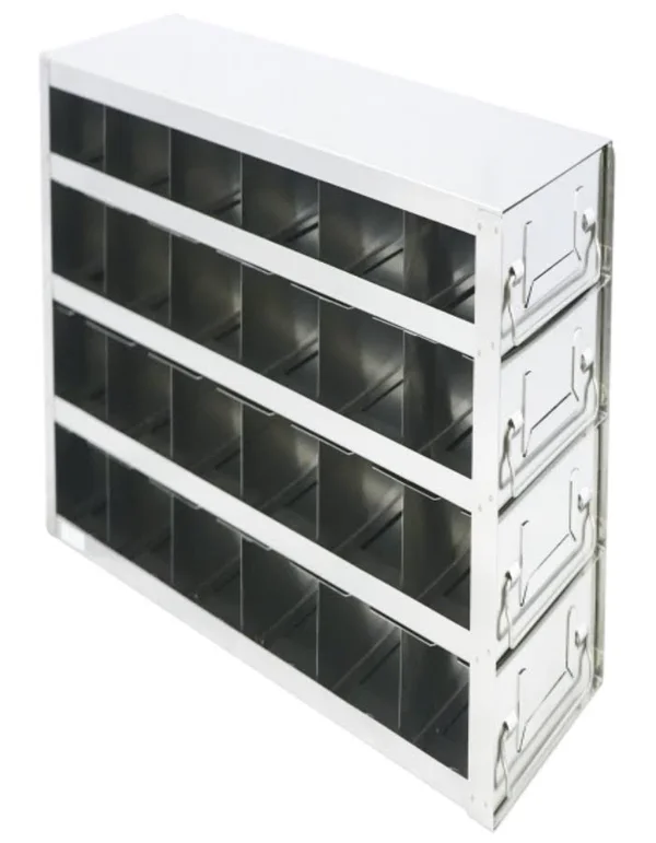 Upright Freezer Drawer Rack for 96-Well & 384-Well Microtiter Plates, Holds 45 with Lids, 60 Without Lids, 18 x 7 5/16 x 5 7