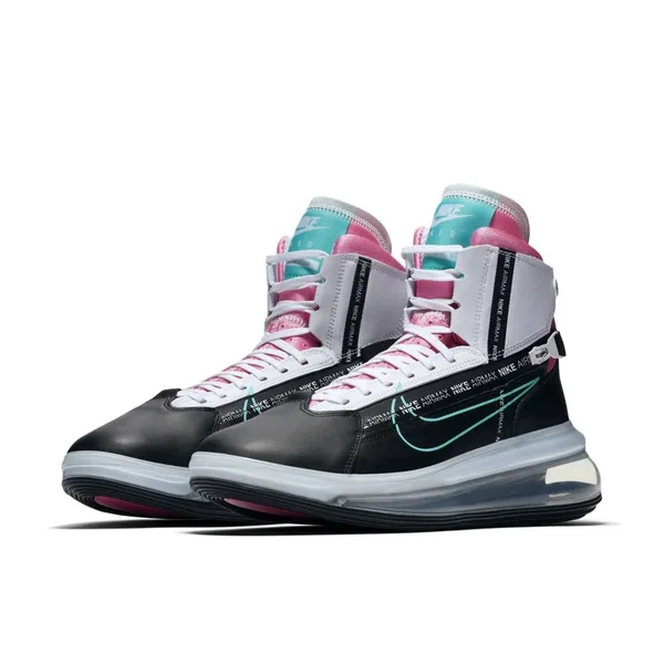 Nike Mens Air Max 720 Satrn - Shoes Black/Hyper Jade/White/Bright Crimson Size 12.5