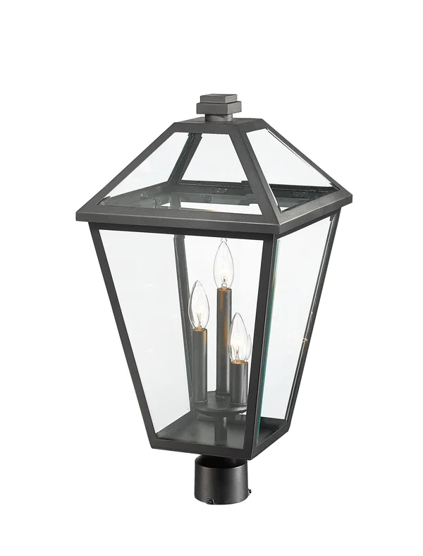 Z-Lite 579PHXLR-BK Black 3 Light Outdoor Post Mount Fixture