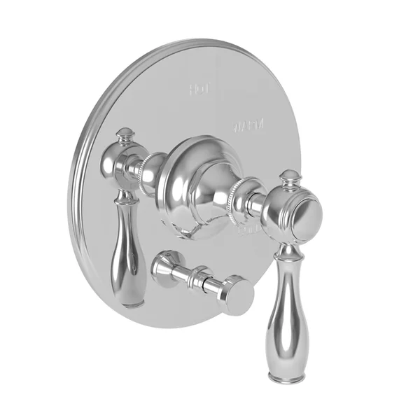 Newport Brass 5-1772BP/03W Balanced Pressure Tub & Shower Diverter Plate with Handle Weathered Brass (Living) Victoria