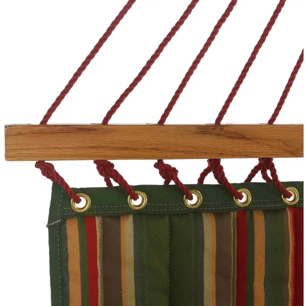 Pawleys Island Large Quilted Fabric Hammock - Trellis Stripe