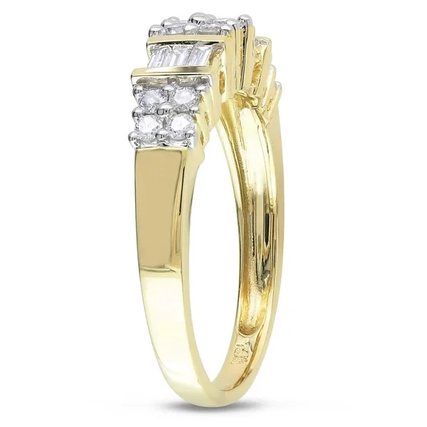 Miadora 14K Yellow Gold 1/2ct TDW Baguette Diamond Anniversary Band Ring - 9.5