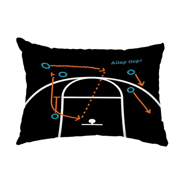 Contemporary Home Living 20x22 Black and White Outdoor Throw Pillow with Alley Oop Design - Down Alternative Filler
