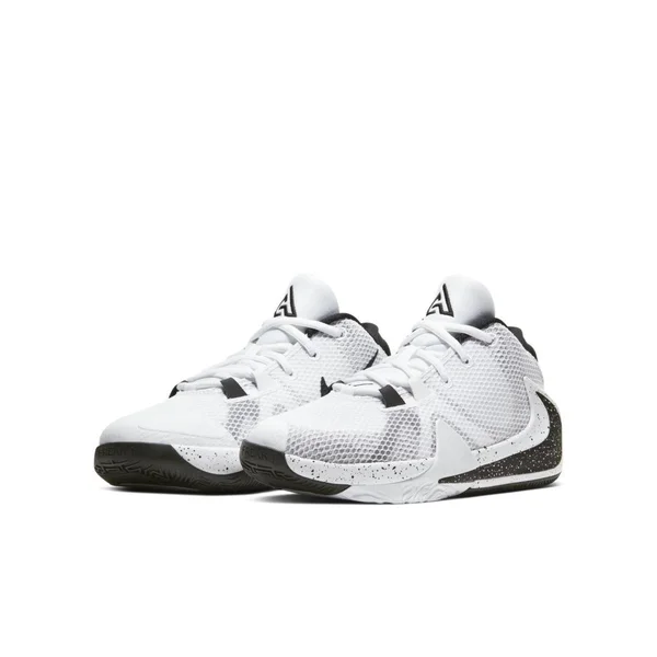 Nike Zoom Freak 1 White/Black Kids& Basketball Shoe Size 4.5